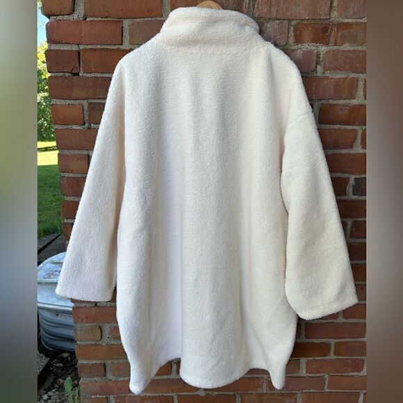 Encore by Idina Menzel Ivory Sherpa Coat - Picture 6 of 12